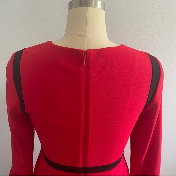 Calvin Klein Color-Blocked Bell Sleeve Sheath Dress- Red & Black- Size 10- NWT - Picture 8 of 12